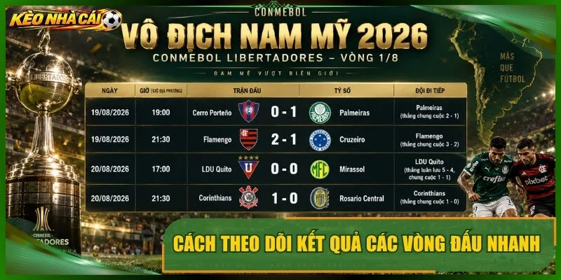 Cách theo dõi kết quả các vòng đấu nhanh