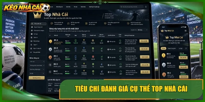 Tiêu chí đánh giá cụ thể top nhà cái