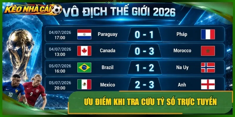 Ưu điểm khi tra cứu tỷ số trực tuyến